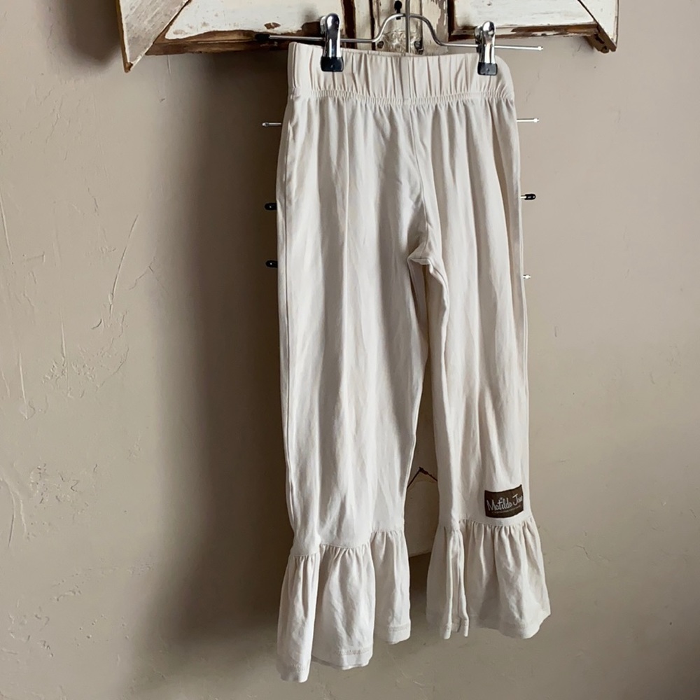 Matilda Jane Light Cream Ruffle Pants Size 8